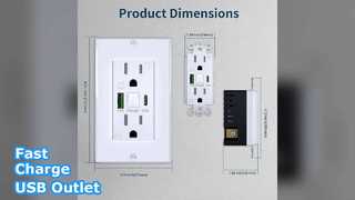 Gece Işığı ile Hızlı Şarj USB Çıkışı